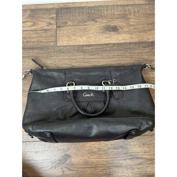 Coach Large Ashley F15447 Black Leather Satchel *Missing Shoulder Strap* - Picture 11 of 13